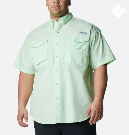 Columbia PFG Bonehead Kort Sleeve Skjorte Herre Mint | Plus Size 35287Y